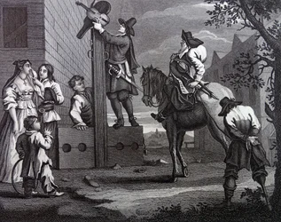 Frontispice till Samuel Butlers "Hudibras"
