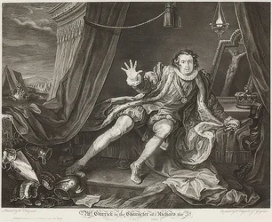 Garrick in the Character of Richard III / Garrick in der Rolle Richards III.. 1746