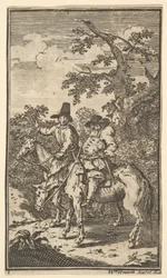 Hudibras Sallying Forth Sjutton små illustrationer för Samuel Butlers Hudibras, nr..., 1721-26.
