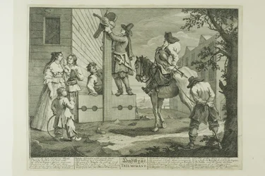 Hudibras Triumphant, plansch fyra från Hudibras
