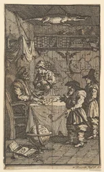 Hudibras besöker Sidrophel Sjutton små illustrationer för Samuel Butlers Hudibras..., 1721-26.