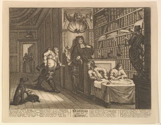Hudibras och advokaten Tolv stora illustrationer för Samuel Butlers Hudibras, Plate..., 1725-68.