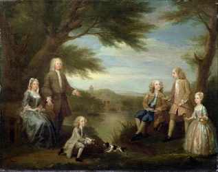 John och Elizabeth Jeffreys och deras barn, 1730