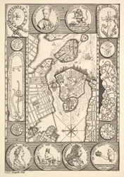 Karta över Stockholm Aubry de La Mottrayes Reser genom Europa, Asien och in i Del..., 1723-24.