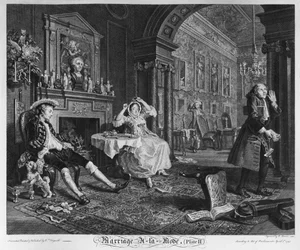 Äktenskap a la Mode, tavla II, Tete a Tete, 1745