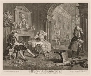 Fashionabla äktenskap: tavla II, 1745.