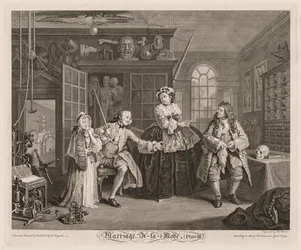 Marriage à la Mode: The Scene with the Quack, 1745.
