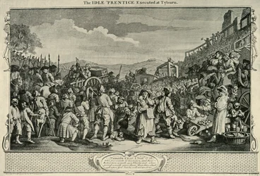 På vägen till Tyburn, 1747, 1925.