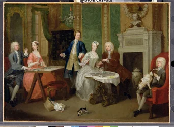 Porträtt av en familj, 1730-talet