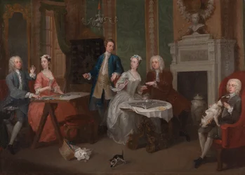 Porträtt av en familj, ca. 1735.