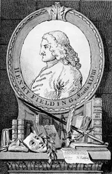 Porträtt av romanförfattaren och dramatikern Henry Fielding 1707-1754, 1762.