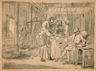 Avvisad skiss för industri och sysslolöshet, 1747