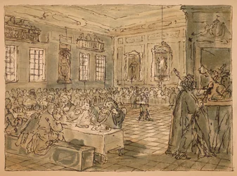 Skiss för industri och sysslolöshet - tavla VIII, 1747