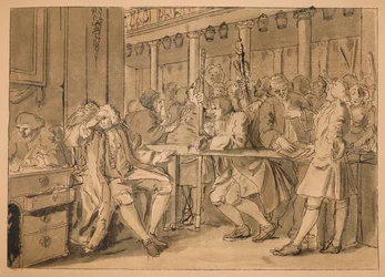 Skiss för industri och sysslolöshet - Tavla X, 1747