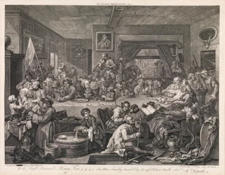 Valet, plansch 1: ”En valfest”