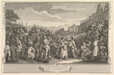The Idle Prentice Executed at Tyburn Industry and Idleness, skylt 11, 30 september 1747.