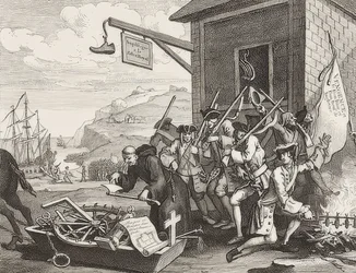 Invasionen, Plate 1: France / Die Invasion, Blatt 1: France. 1756