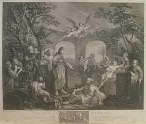 The Pool of Bethesda, graverad av J.M. Delatre och Simon Francis Ravenet, publicerad av John Boydell (1719-1804) 1772