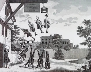 Väghuset. (absolut gravitation) av William Hogarth