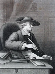 Thomas Morell (1703 1784) engelsk librettist, klassisk forskare av William Hogarth