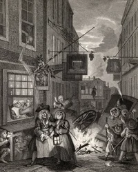 Dygnets tider: natt, ur ”William Hogarths verk”, utgiven 1833