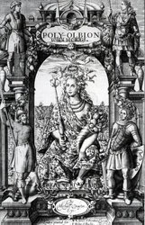 Frontispice till "Poly-Olbion" av Michael Drayton, publicerad 1622.