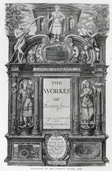 Titelblad till "The Works of Benjamin Jonson", 1616