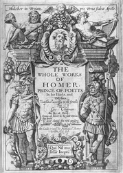 Titelsida till "The Whole Works of Homer" översatt av George Chapman, publicerad 1614-16