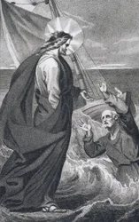 Kristus förebråande Peter, från 