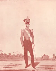 Officerare för Madras Army Infantry on the Line, c1837-1843, 1909
