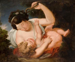 Cupid Disarmed olja på duk