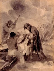 Affair of Teneriffe, 1808 (wc på papper)