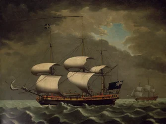 Slavskepp, ca 1780 (olja på duk)