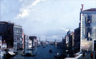 Canal Grande med utsikt mot Dogana och Dogepalatset