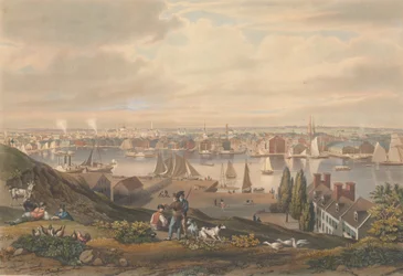 Baltimore från Federal Hill, publicerad 1831.
