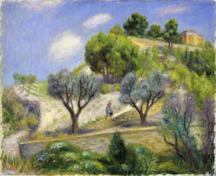 La colline de Vence - "Terrasserad kulle, Vence" Målning av William James Glackens (1870-1938) Olja på duk
