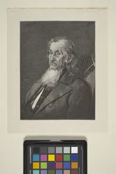 Porträtt av Allan Wardner (bläck, penna, penna)