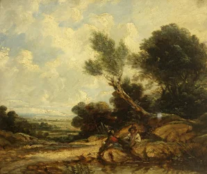 Landskap med figurer
