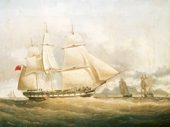 Fartyget "Sir Edward Paget" (1822), Slutet av 1700-talet - mitten av 1800-talet (oljemålning)