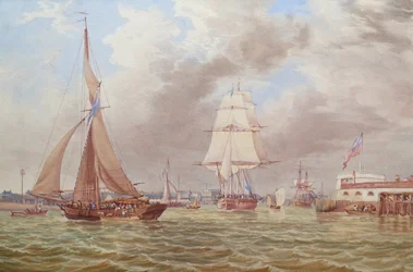 Sjöfart vid inloppet till Portsmouths hamn