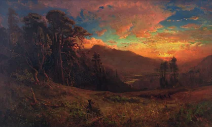 En höstlig solnedgång vid Russian River