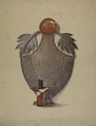 Pa. tysk plåtlampa, ca. 1937.