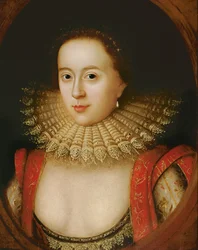 Porträtt av Frances Howard (1590-1632) grevinnan av Somerset, ca 1615