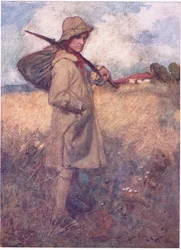 En tid det fanns, innan Englands sorg började, när varje trädkrona behöll sin man (färg litho)