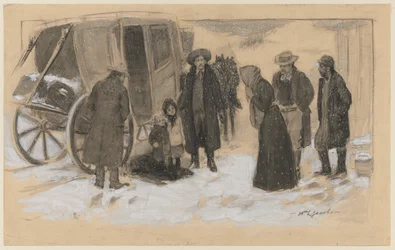 Skiss för "Jul på floden"