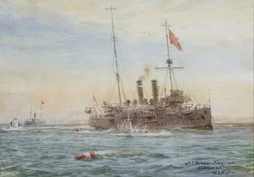 "HMS Bonaventure och ubåtar" RMG PW2083