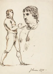 Porträtt av pugilisten Johnson