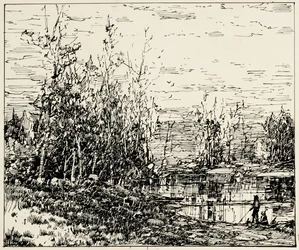 Edge of a Pond, Maine