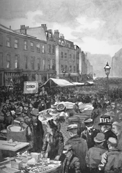 Middlesex Street Late Petticoat Lane på en söndagsmorgon, 1891