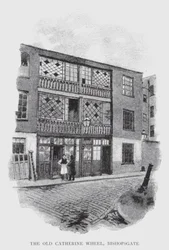 The Old Catherine Wheel, Bishopsgate (litho)